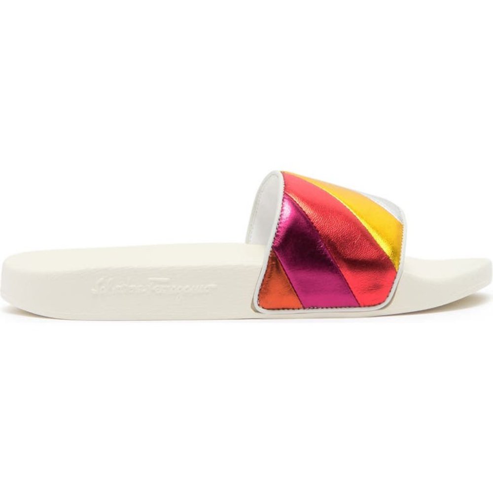🌈 Salvatore Ferragamo Rainbow Pool Slide Sandals by Ferragamo - Picture 6 of 16